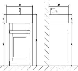 Keenware Kensington Belfast Sink Cloakroom Vanity Unit, Sapphire Blue