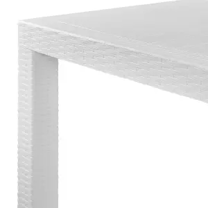 Garden Table Synthetic Material White FOSSANO