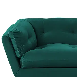 3 Seater Velvet Sofa Green LENVIK