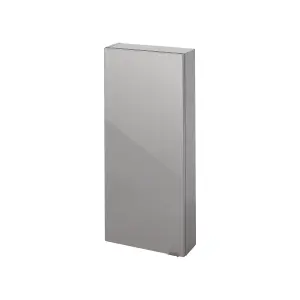 GoodHome Imandra Gloss Anthracite Single Bathroom Wall cabinet Non-mirrored (H)90cm (W)4cm