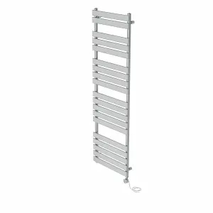 Rinse Bathrooms 1800x600mm Chrome Flat Panel Electric Heated Towel Rail Thermostatic Timer Bathroom Towel Radiator 1000W