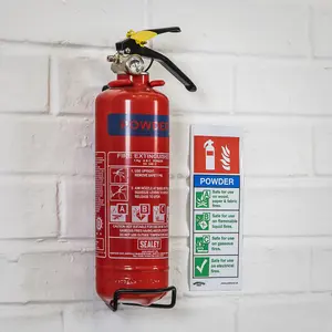 Sealey Safe Conditions Sign Powder Fire Extinguisher Rigid Plastic x10 SS52P10