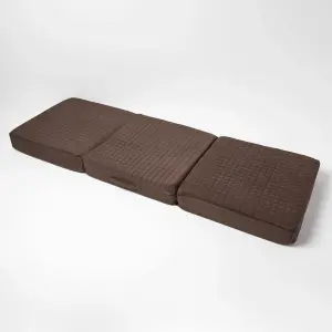 Homescapes Brown Suede Orthopaedic Foam 3 Seater Booster Cushion