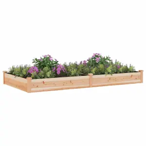 Berkfield Garden Raised Bed with Liner 240x120x25 cm Solid Wood Fir