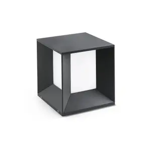 Luminosa Mila LED Outdoor Pedestal Light White, Dark Grey IP65