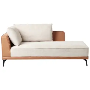 Modular Sofa MYKEN Light Beige Fabric 3 Seater Left Hand