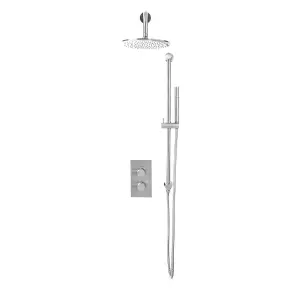 Eliseo Ricci Exclusiv Round Handle, Head & Handset Riser Shower - Chrome (13009)