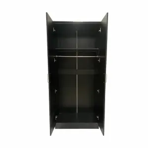 VENICE 2 door black 80cm wide wardrobe