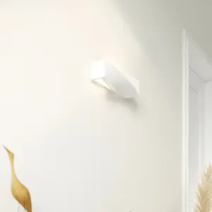 Sigma Mini Ceramic & Glass White 1 Light Classic Wall Light