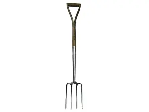 Faithfull RI11-VRSSDFWSYD Prestige Stainless Steel Digging Fork Ash Handle FAIPRESDFSS