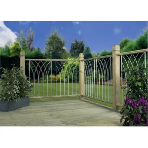 Genaro Metal Decking Fence Panel 77cm H x 56cm W Silver