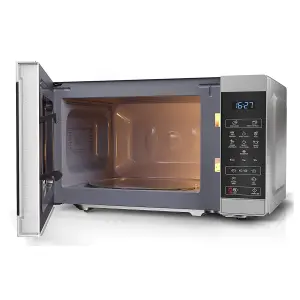 Sharp YC-MS02U-S Microwave Silver 800W with 11 Power Levels & 8 Preset Cooking Options