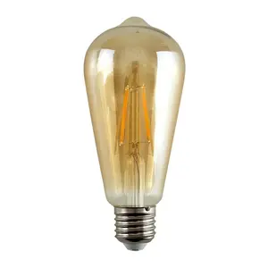 4W E27 LED Vintage Edison Light Bulb Amber (Set of 3)