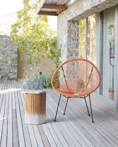 Garden Chair ACAPULCO II PE Rattan Orange