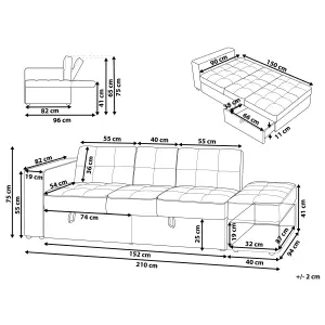 Beliani Modern Sofa Bed FALSTER Light Grey