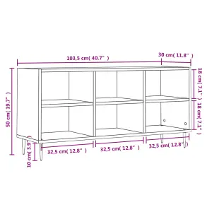 Berkfield TV Cabinet Concrete Grey 103.5x30x50 cm Engineered Wood