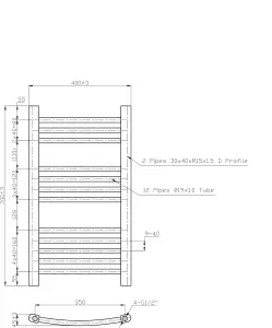 Right Radiators 700x400 mm Bathroom Curved Heated Towel Rail Radiator Warmer Ladder Chrome