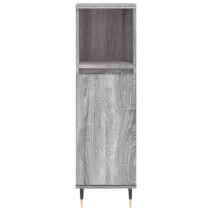 Berkfield Bathroom Cabinet Grey Sonoma 30x30x100 cm Engineered Wood