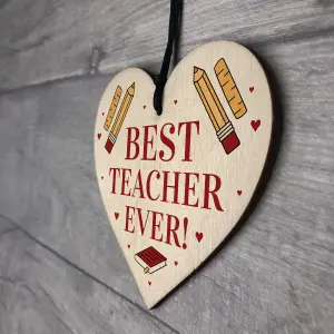 Special Thank You Gift For Teacher Wooden Heart Nursery School Teacher Gift From Student