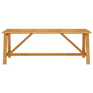 Berkfield Garden Dining Table 206x100x74 cm Solid Acacia Wood