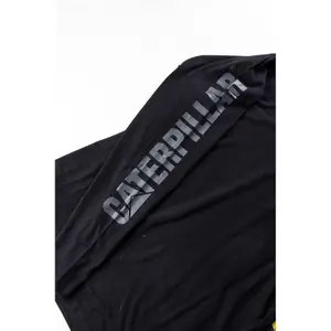 Caterpillar - Hooded Long Sleeve Tee - Black - Tee Shirt - XXL