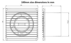 AirRoxy 100mm Standard Extractor Fan Silent Bathroom Ventilation Extraction