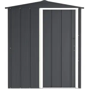 5 x 4 Premier Apex Metal Garden Shed - Anthracite Grey (5ft x 4ft / 5' x 4' / 1.6m x 1.2m)