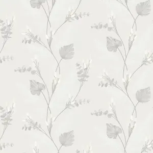 Holden Décor White Floral Embossed Wallpaper