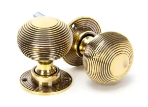 From The Anvil Aged Brass Beehive Mortice/Rim Knob Set