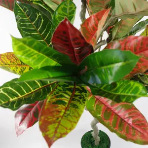 130cm Artificial Codiaeum Multicoloured House Plant