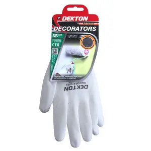 Dekton 12 Pack Decorators Pu Coated Gloves, Size 8/M Cat11, En388