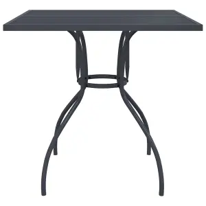 Berkfield Garden Table Anthracite 80x80x72.5 cm Steel Mesh