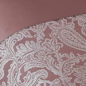 Duchess Jacquard Luxury Bedding Duvet Set Blush