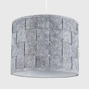 ValueLights Monza Grey Ceiling Pendant Shade and B22 GLS LED 10W Warm White 3000K Bulb