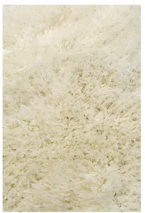 Soft Washable Collection Plain Design Shaggy Rug in Ivory  SA-01