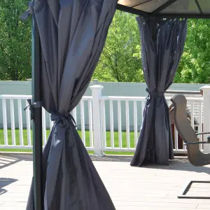 Palram - Canopia 4K Series Grey Gazebo curtain, Pack of 4 (L)2170mm (W)4360mm