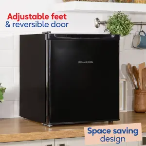 Russell Hobbs Mini Fridge 40L Black Quiet Larder Fridge RHTTLF2E1B