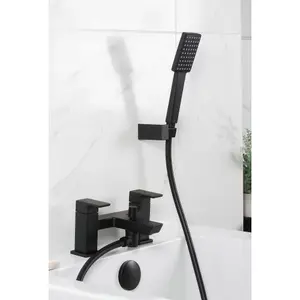 Bristan Noctis Black Manual Double Deck Shower mixer Tap