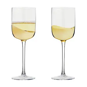 Anton Studios Wave Set of 2 Wine Glasses Gold