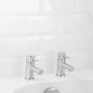 GoodHome Lazu Bath Pillar Tap, Pack of 2