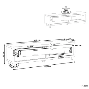 Beliani Modern TV Stand White PEMBORKE