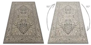 Wool Carpet LEGEND 468 10 GB500 OSTA - Rosette, frame, exclusive grey  160x230 cm