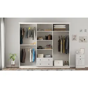 VIENNA 6 Door 2 Drawer Wardrobe, White