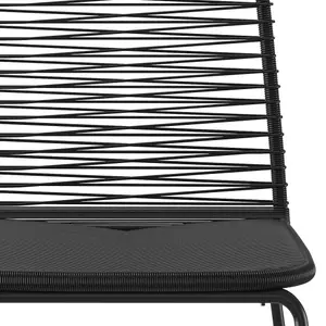 Berkfield Outdoor Chairs 6 pcs Poly Rattan Black