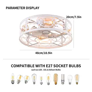 48cm Ceiling Fan with Light Kit