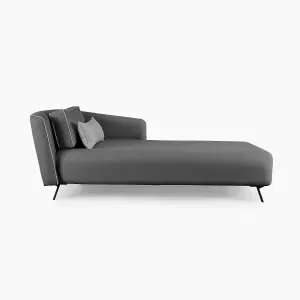 Emelda Grace Chloe Chaise Longue - Dark Grey