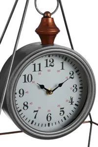 Interiors by Premier Hayden Antique Silver Finish Table Clock