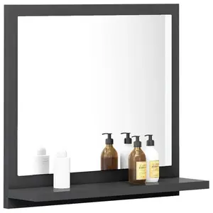 Dorlene Framed Wall Mounted Bathroom Mirror Grey / 40 cm