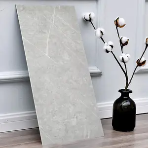 Monet Gray PVC 10 Pack Self-Adhesive Waterproof Easy Peel-and-Stick Installation Marble Tile Stickers 60x30cm