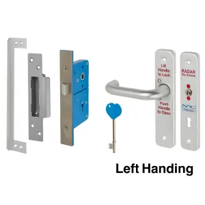 RADAR Lock Disabled Toilet Lock Set - Left Hand -  Genuine N&C Phlexicare